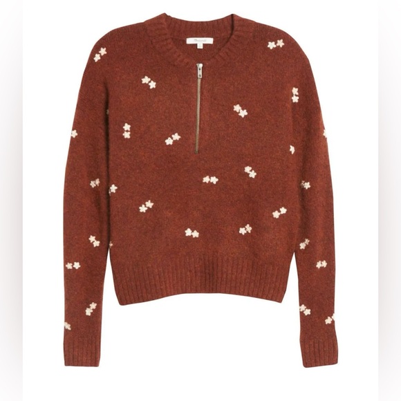 Madewell Embroidered Enfield Wool Alpaca Blend Sweater Size S Boho Classic Madewell Embroidered Enfield Wool Alpaca Blend Sweater Size S Boho Classic